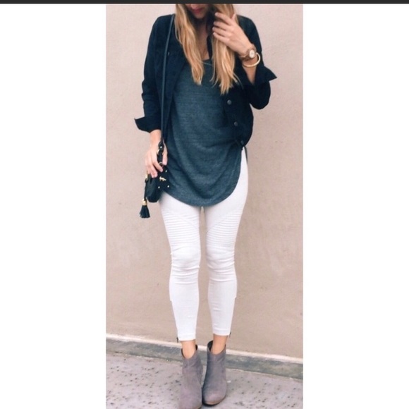 Pants - ❗️LAST❗️White Moto Leggings